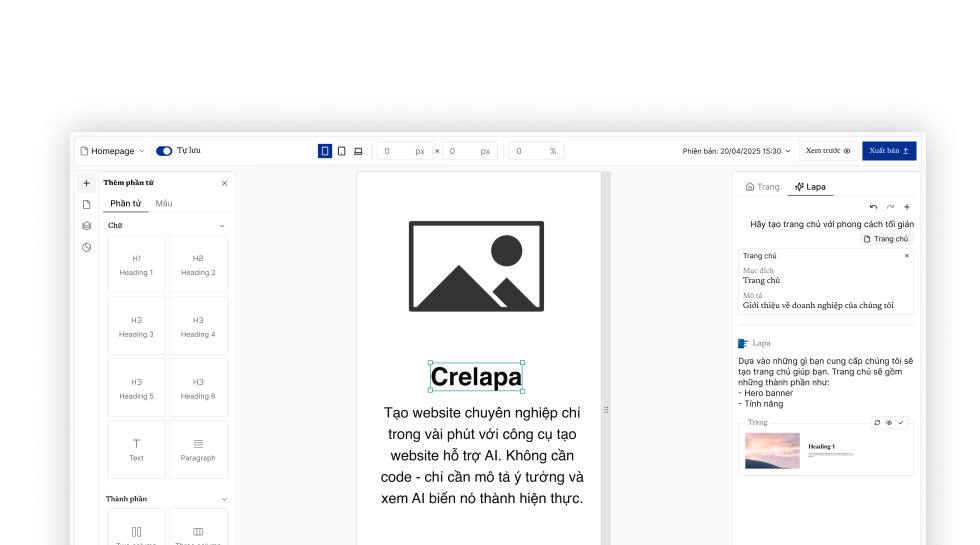 Truy Cập Trình Tạo Trực Quan